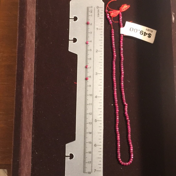 13” strand of Faceted RUBY gemstone Beads 2.0-3 mm for Jewelry making - Picture 2 of 8